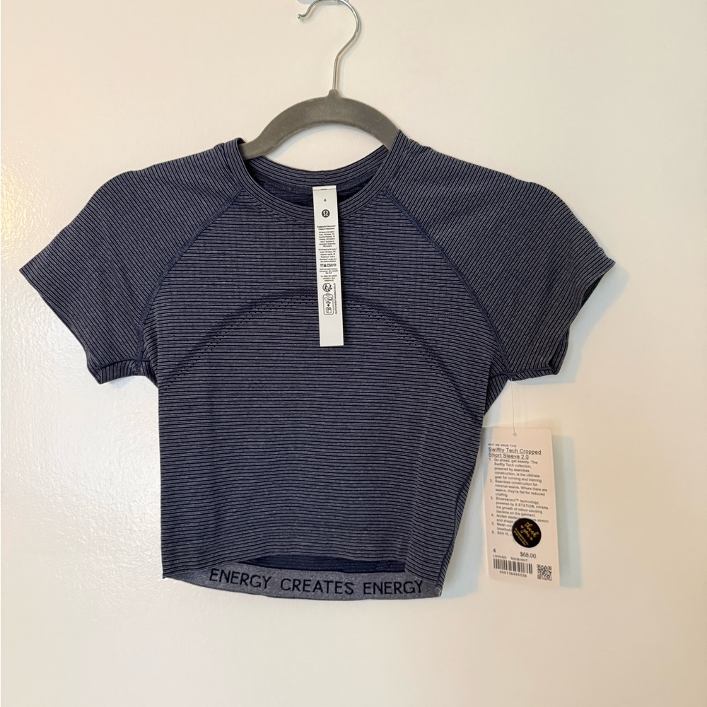 *NWT* Lululemon Swiftly Tech Cropped Short Sleeve 2.0 / Size 4
